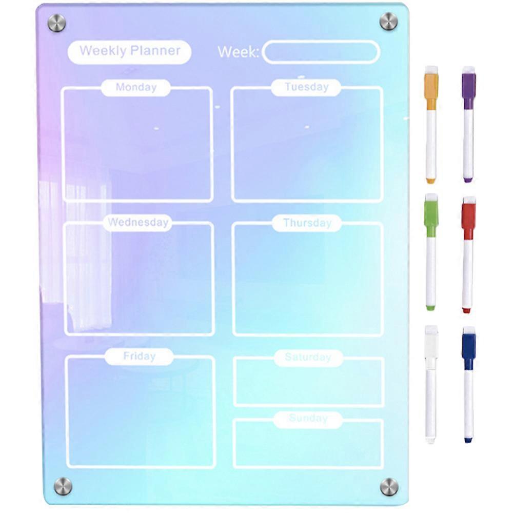 Acrylic Magnetic Planner Board for Writing Daily Schedule with Assorted Color 7.5 x 5.5 Inches