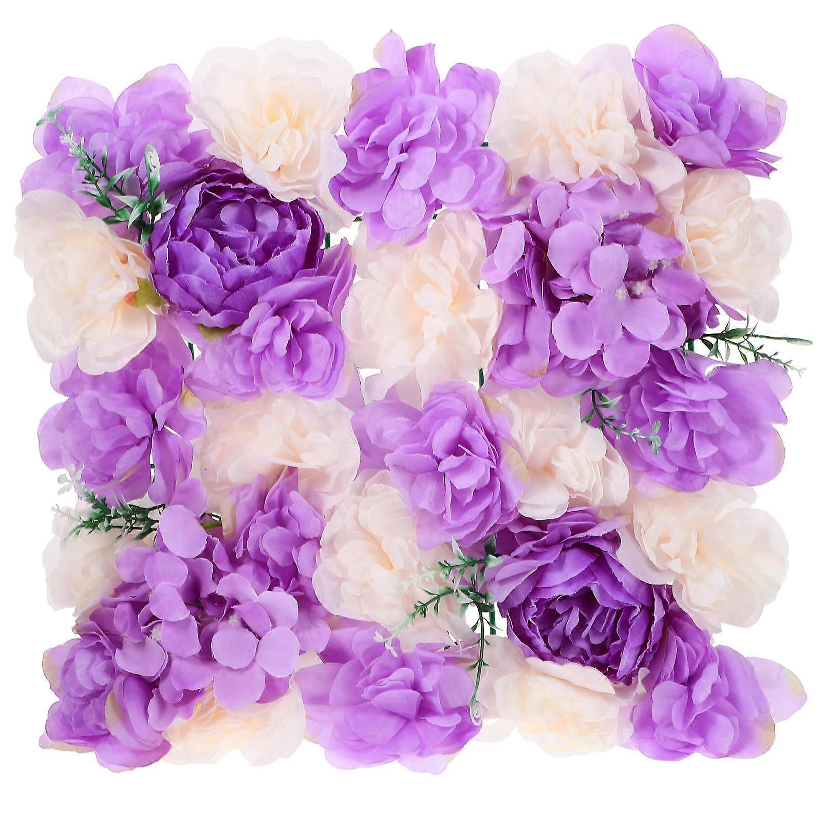 Artificial Flower Wall Panel For Bedroom Decor In 13.8X13.8X2In Size With Decorative Features 1Set