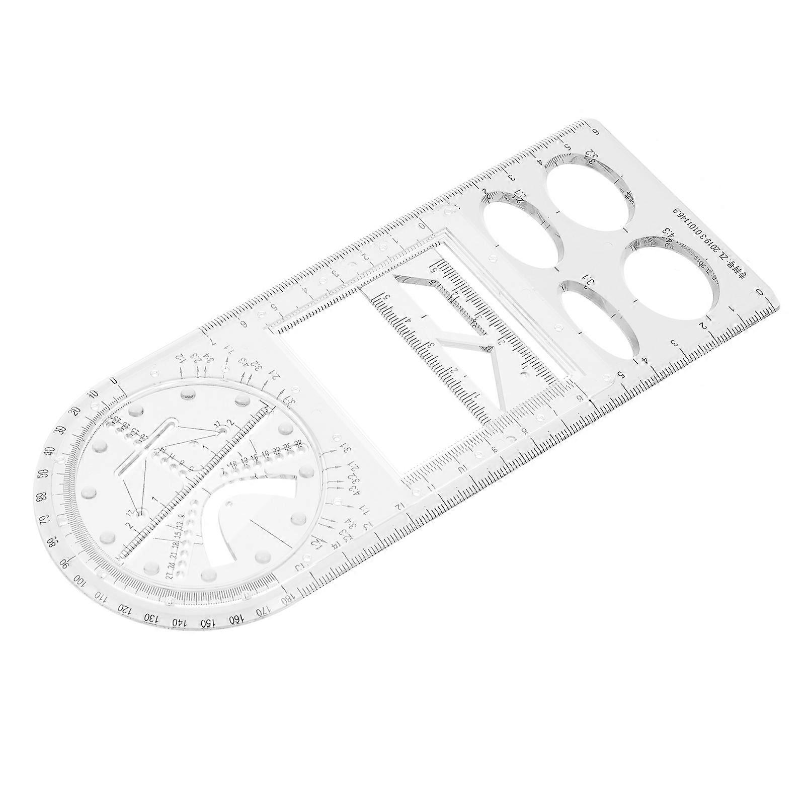 Versatile Geometric Rulers For Students And Professionals Great For Measurement And Art Design Features Professional Design 1Pack