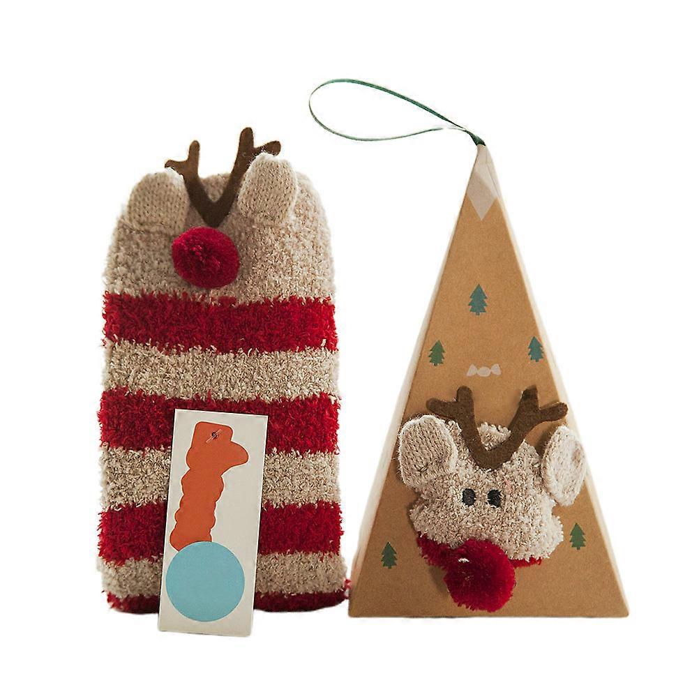 Cold Protection 2 Pair Floor Socks With Triangle Box For Adults In Multi Color Ideal For Winter And Christmas Atmosphere