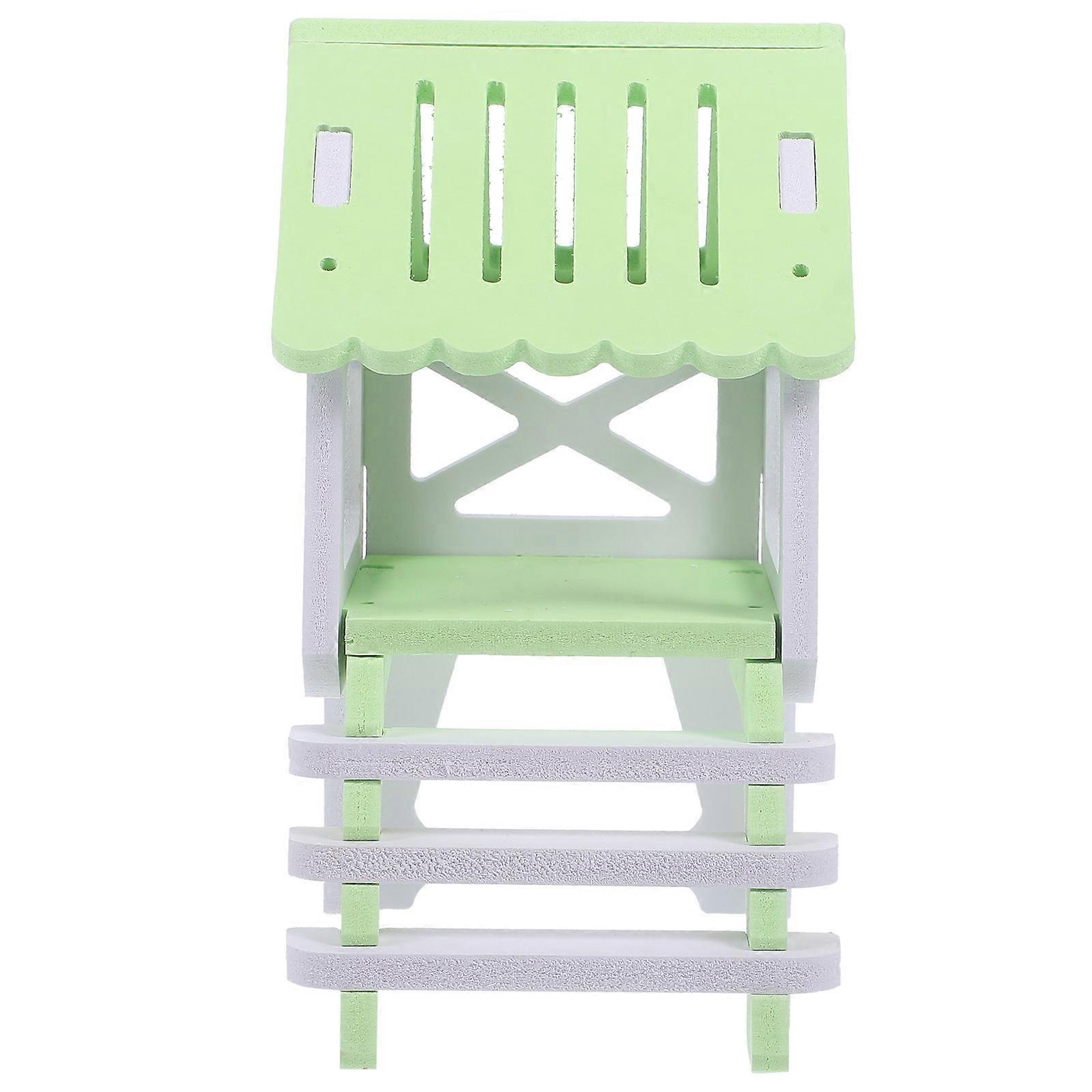 Guinea Pig Hideout Hamster House for Pets 1Set with Ramp Light Green