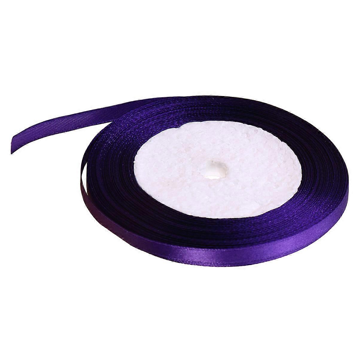 Purple Polyester Ribbon for Gift Wrapping and Decoration 6mm Wide 25 Yard