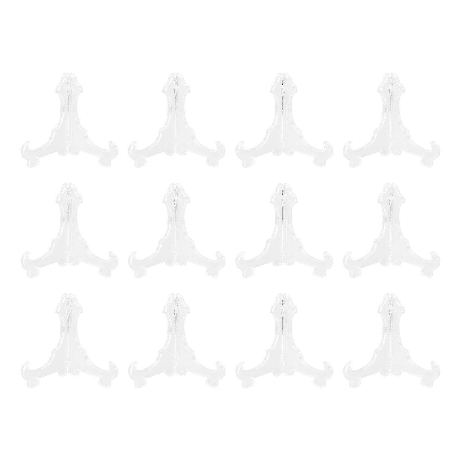 12Pcs Triangular Storage Racks Plastic Display Stands For Adornment With Height 20Cm Best For Displaying Items Safely