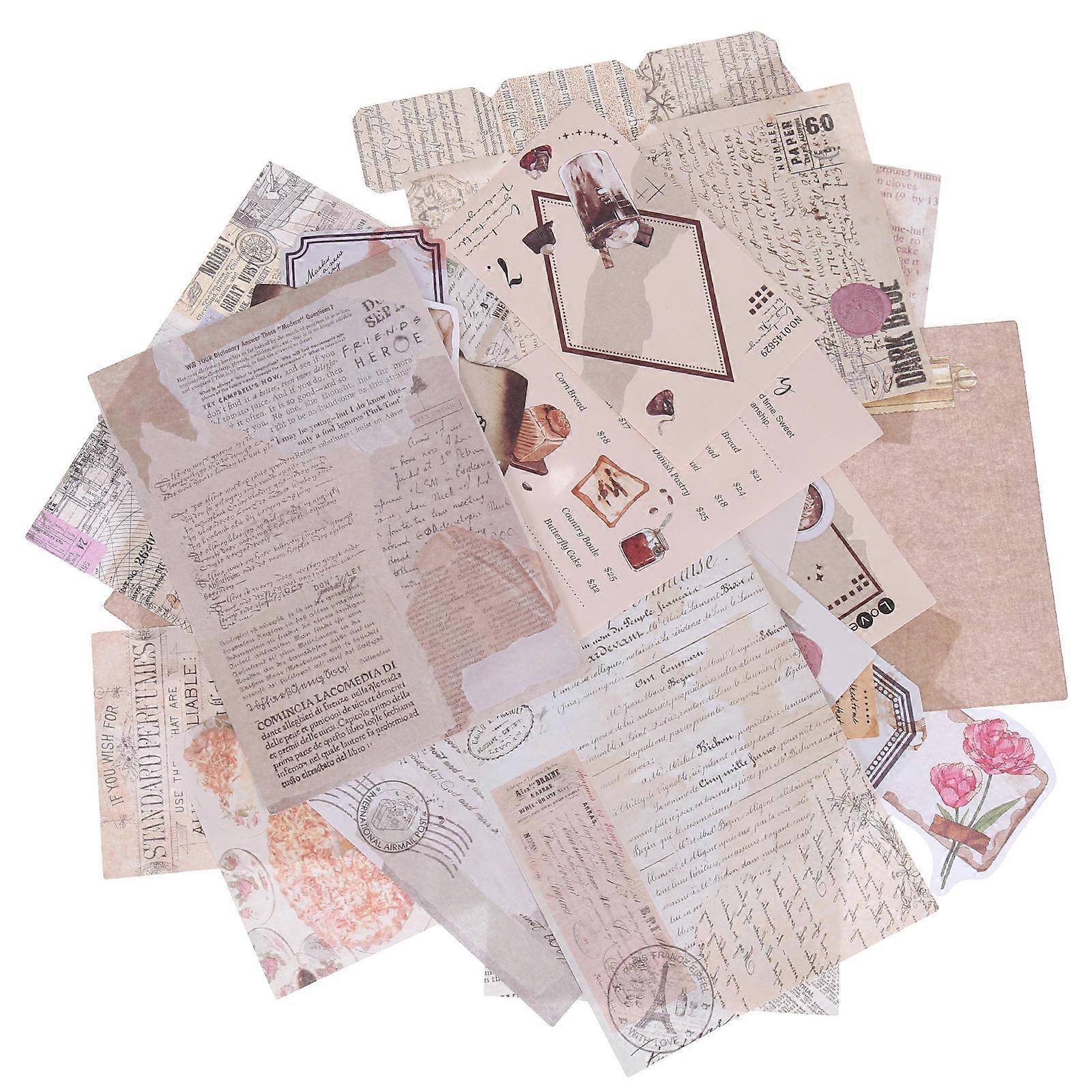 High Definition Printing Vintage Paper Stickers 10X6cm For Scrapbookers And 1 Set Excellent For DIY Crafts