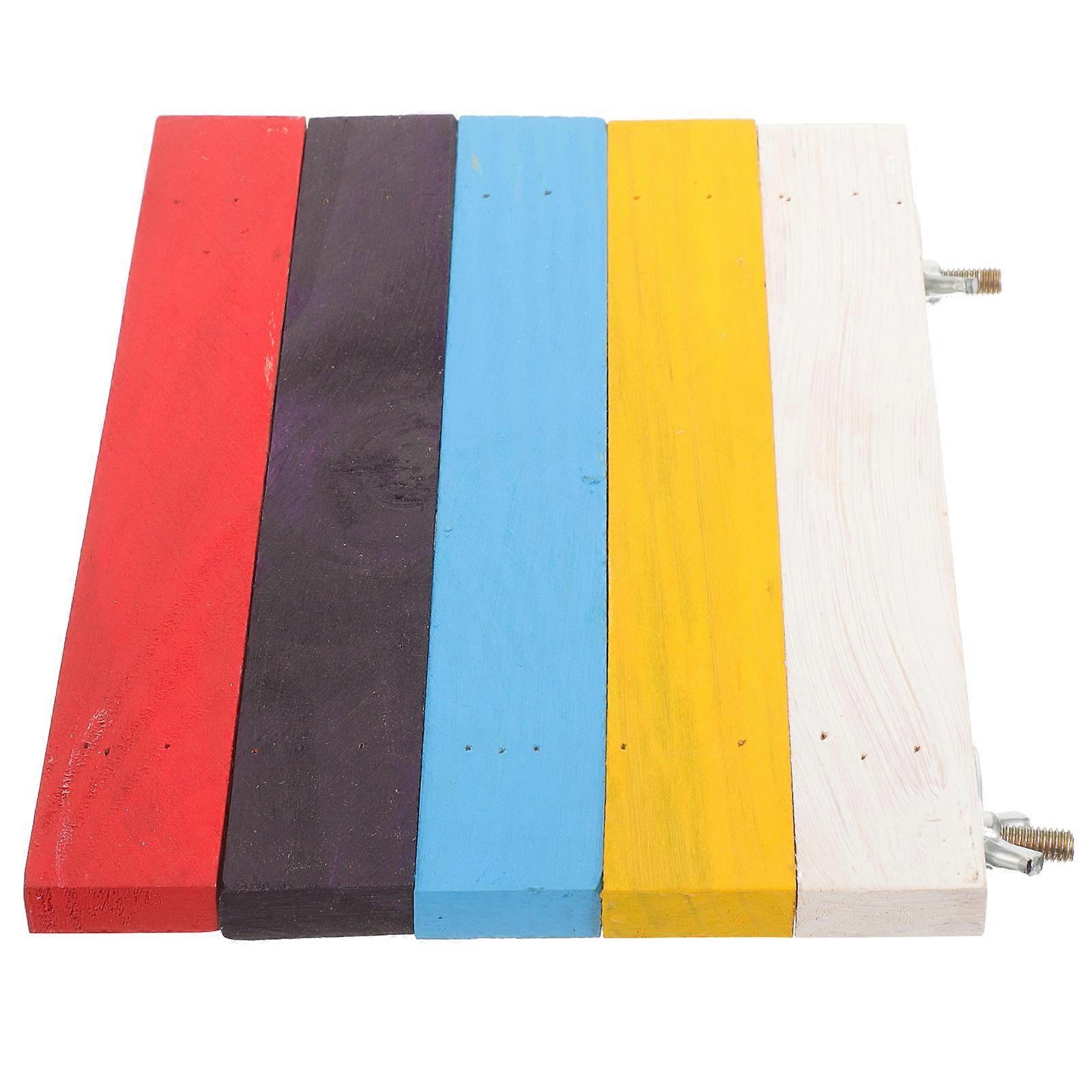 Colorful Wooden Perch Platform for Small Pets Hamster Climbing Board 1 Piece Multi