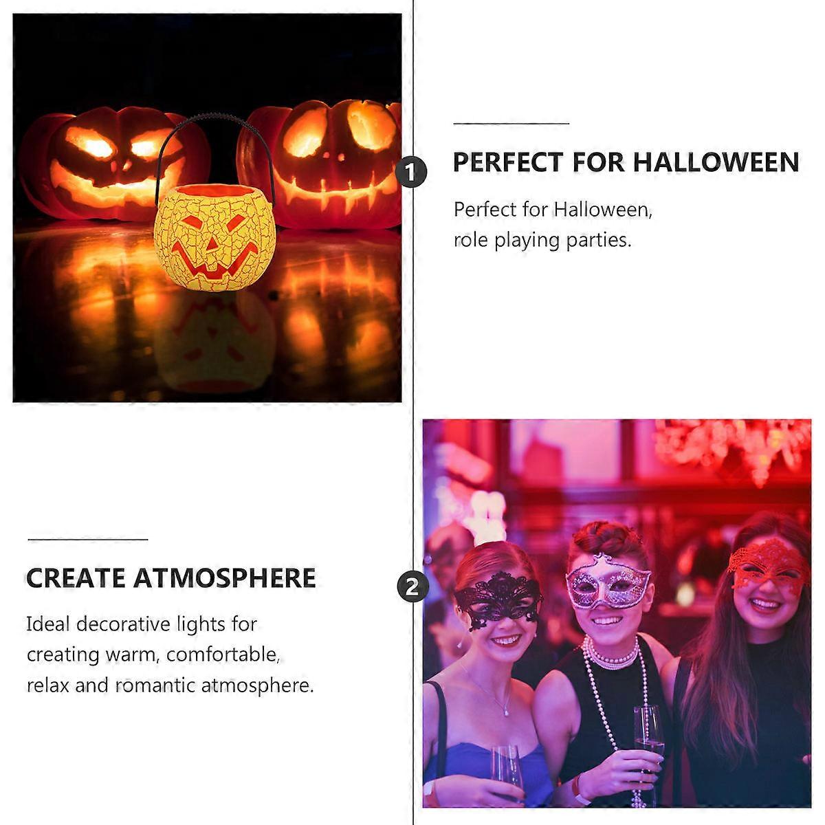 LED اليقطين حزب الخفيفة معلقة التحكم الصوتي ضوء الليل مناسبة للمكتب 12X10X15.7 سم اللون البرتقالي 1 حزمة