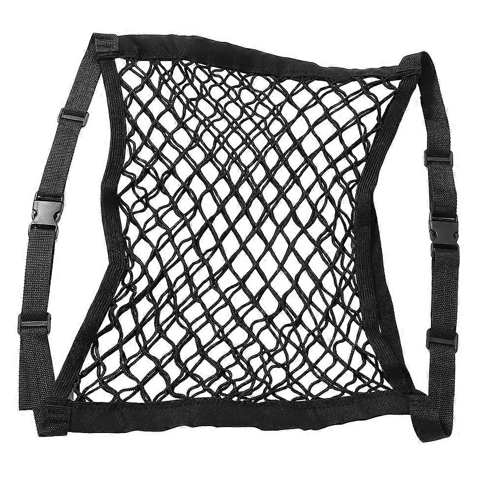 Double Elastic Car Front Seat Organizer Durable Latex Polypropylene Storage Net Pocket Easy Installation for Trucks and Cars