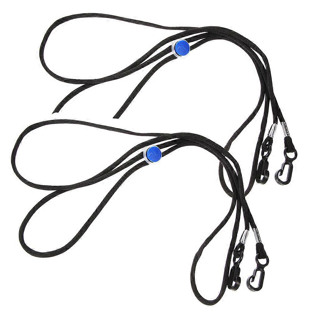 مقاطع قفازات للبالغين والأطفال 2 قطعة حامل قفاز أسود نايلون شتوي للأنشطة الخارجية وظيفة مضادة للضياع