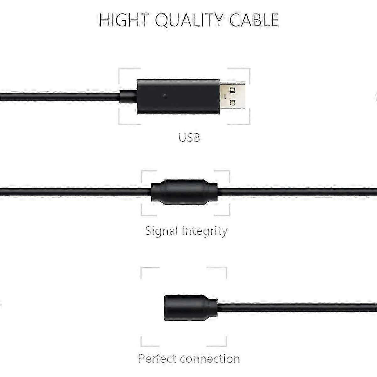Til Logitech G920 Pedal USB Wire / Adapter Ratkabel Sort