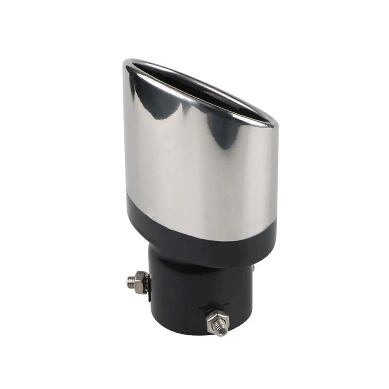 Auto Exhaust Pipe Stainless Steel, Curved/Straight Type, Rear Muffler Tailpipe, Blue Finish, Compatible with Various Models