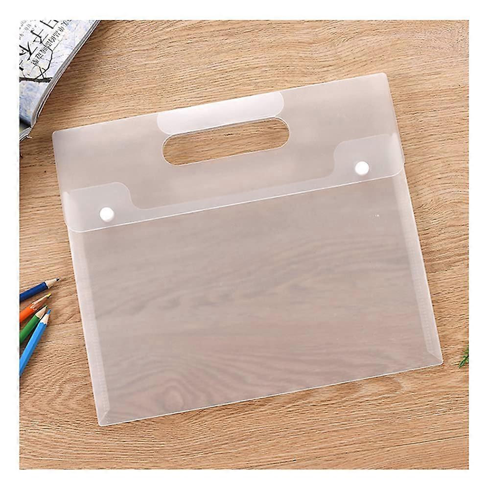 Plastic Document Folder with Carry Handle, A4 File Folder, 2 Pack