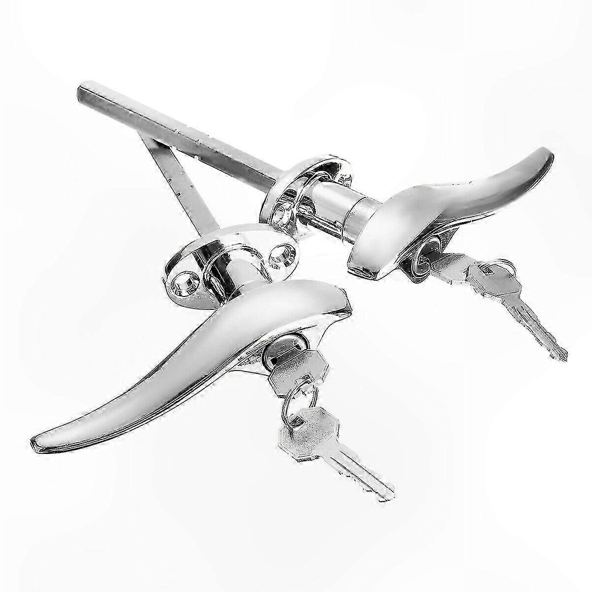 2pcs Exterior Door Handles with Matching Locks for 1932-1934 Coupe Models