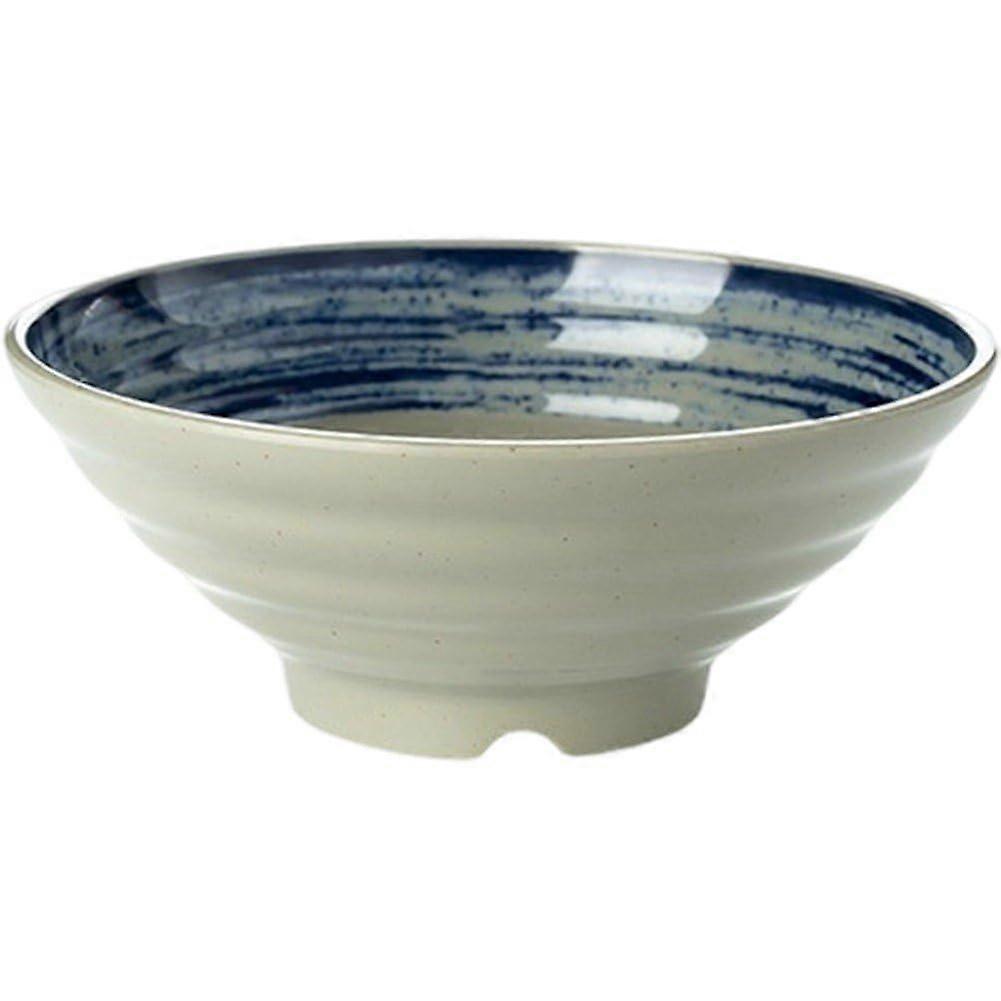 Melamine Ramen Bowl Large Japanese Noodle Soup Bowl for Udon Soba Pho Salad Smoke Blue
