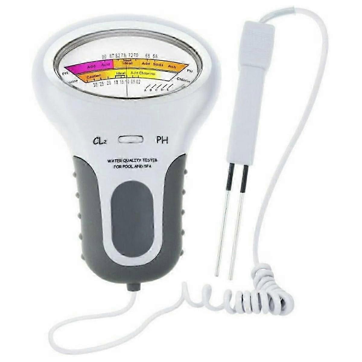 Digital Ph Water Tester Chlorine Tester Swimming Pool Water Quality Analysis (No Battery), Digital Ph Meter