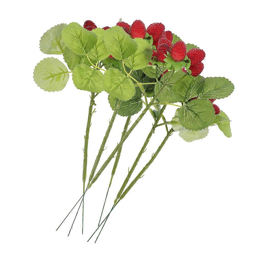 6pcs Realistic Artificial Waxberries Raspberry Fruit Decorations Lifelike Models for Home Party Food Props Non Deformable