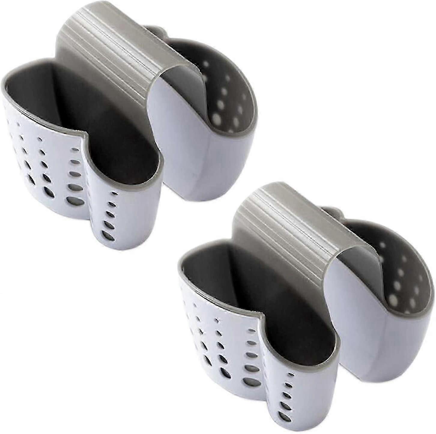 For 20242 Pack Saddle Kitchen Sink Caddy Sponge Rack Thickened Double Layer Plastic Cleaning Brush Rack Stor