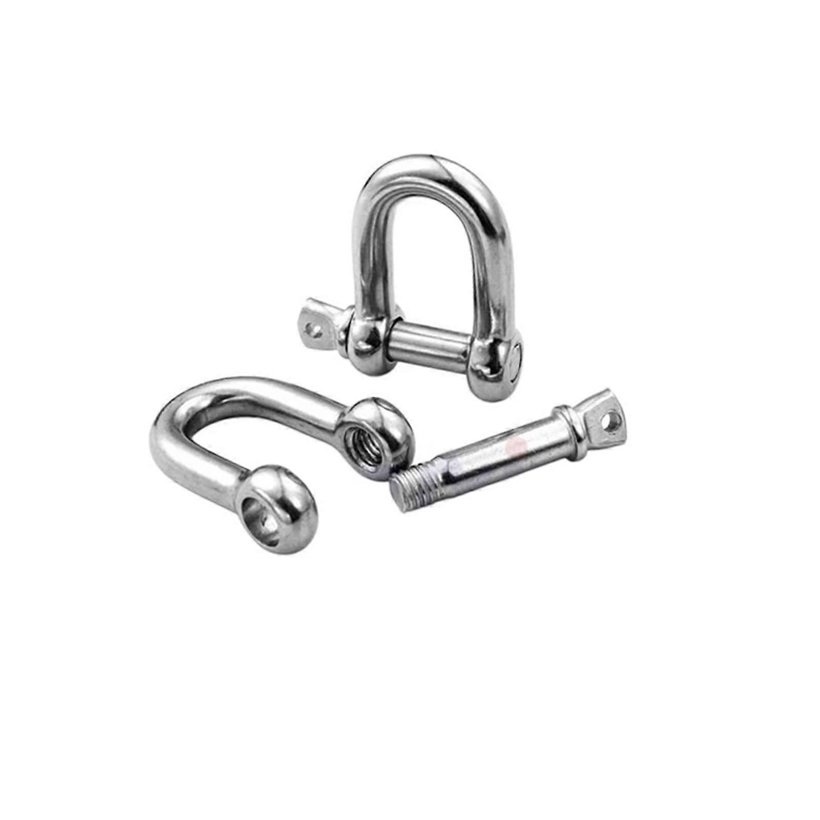Stainless Steel D Shackle, SUS 304 M4M14 Utype Bow Shackle (M12 2Pcs)