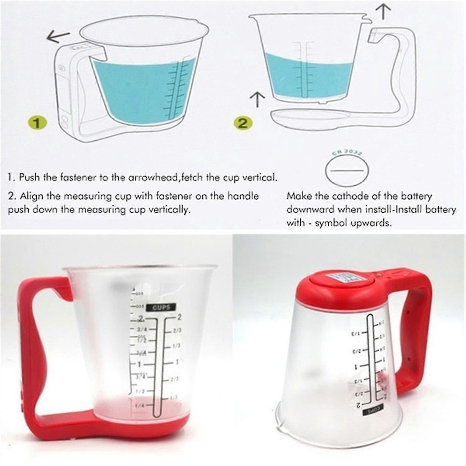 OuZhan 1000g Electronic Digital Kitchen Weight Scale Measurement Cup with LCD Display