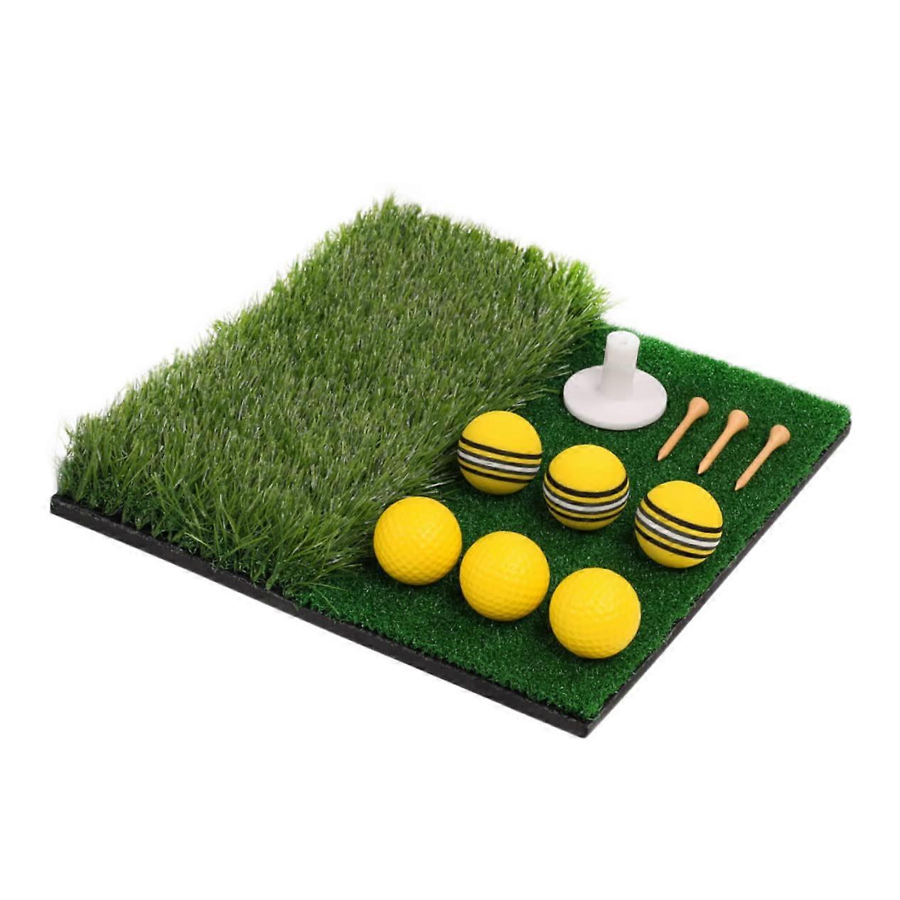 Dual-Color Golf Chipping Practice Mat 3x5 Feet Portable Artificial Grass for Indoor Outdoor Training for Beginners and Pros