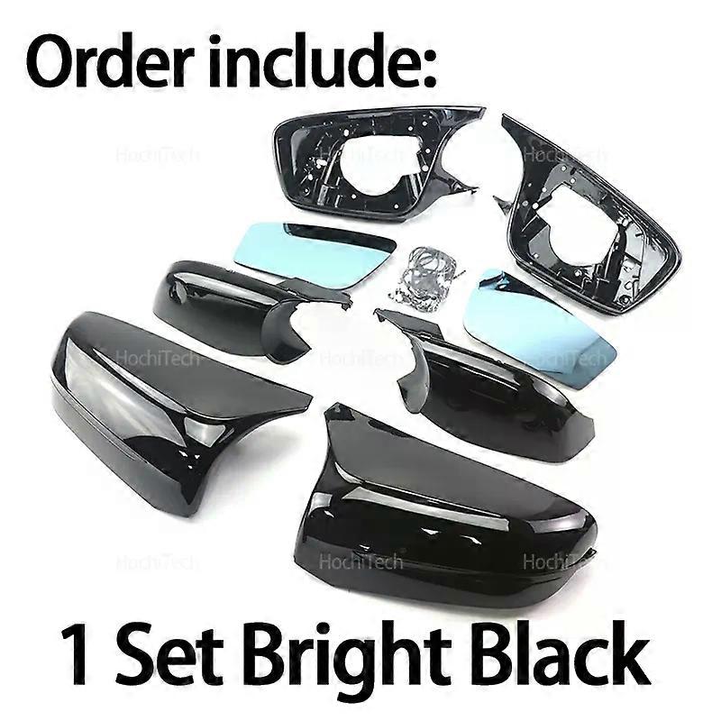 Black Mirror Cover M Style for BMW 5 6 7 Series F10 F11 F07 F06 F12 F13 Car Side Rearview Mirror Cover Cap Trim F01 F02 F03 F04