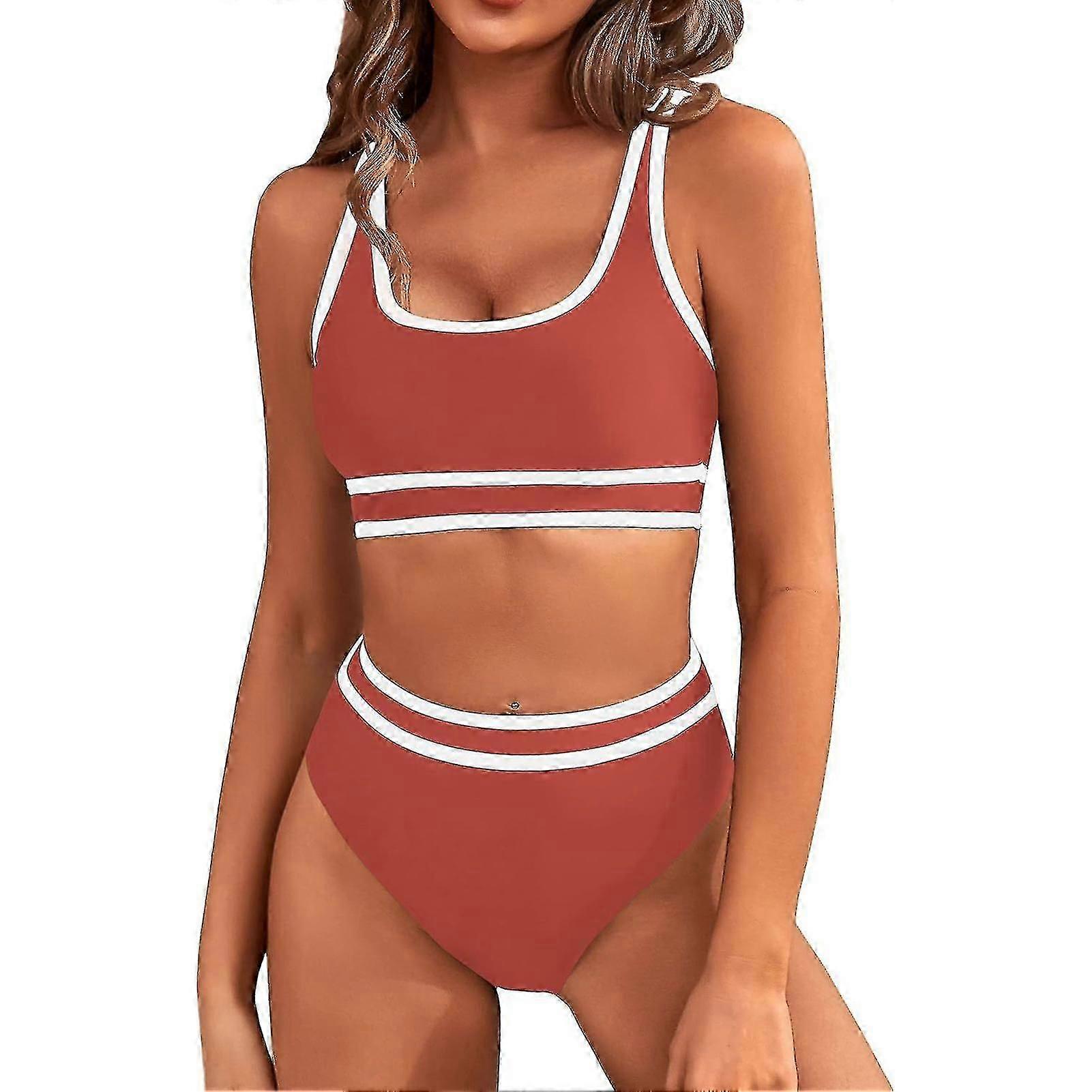 Ensemble de maillot de bain multicolore élégant à séchage rapide pour femme - parfait pour l’été