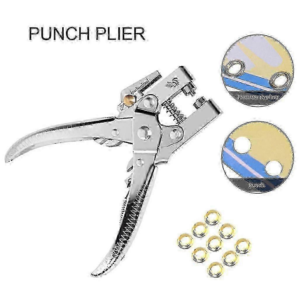 Complete Eyelet Pliers & Hole Punch Kit with 100 Brass Eyelets - Perfect for Crafting Projects
