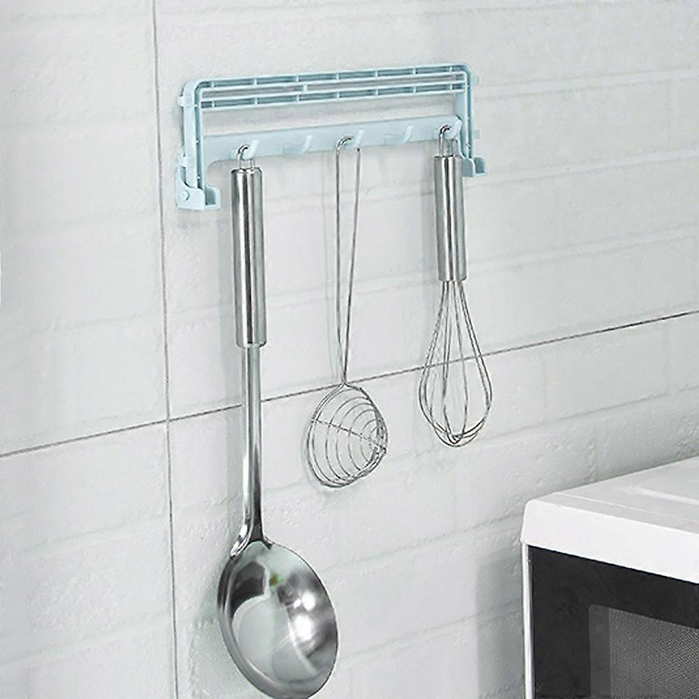 Folding Storage Rack with 9-hook Multifunctional Door Hook Space-saving Door Hanging Hook