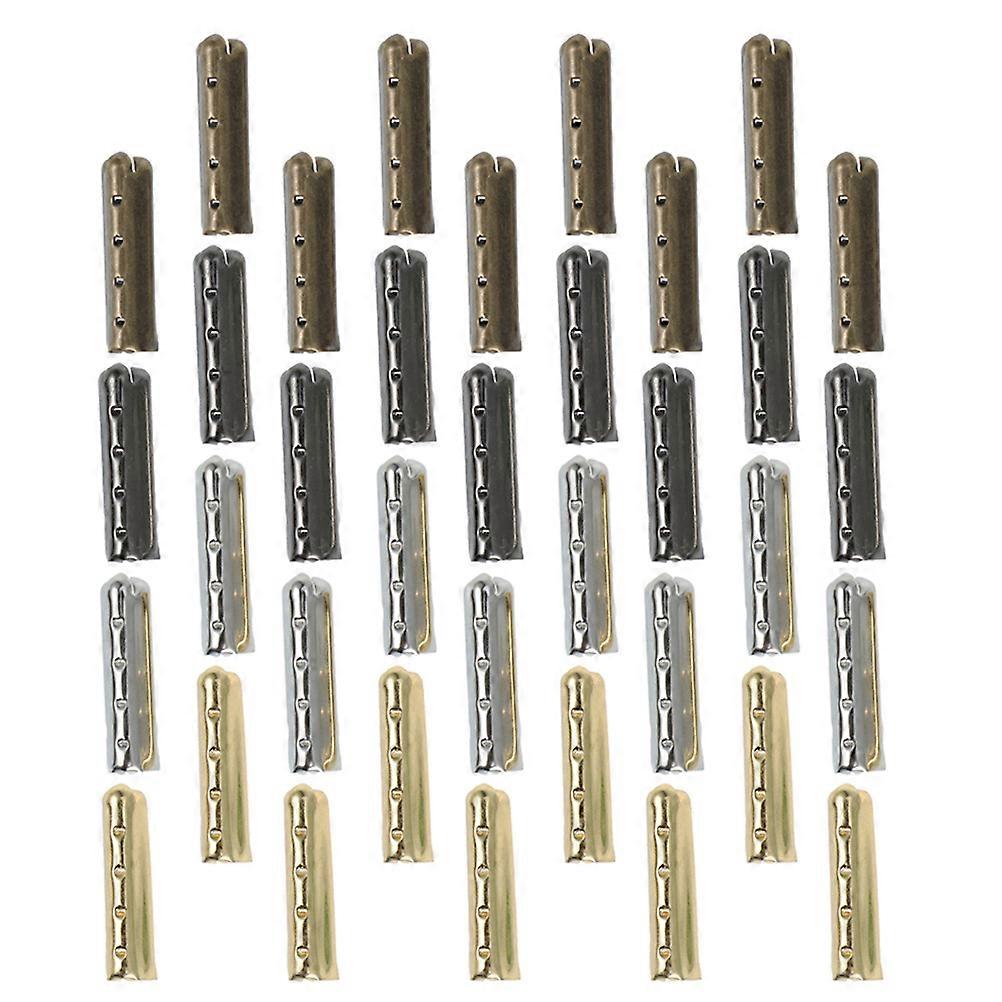 120pcs Round Shoelace Tips Durable Cord Ends Replacement for Shoes Hoodies Pants Wear Resistant DIY Drawstring Caps Easy Threading Secure Hold