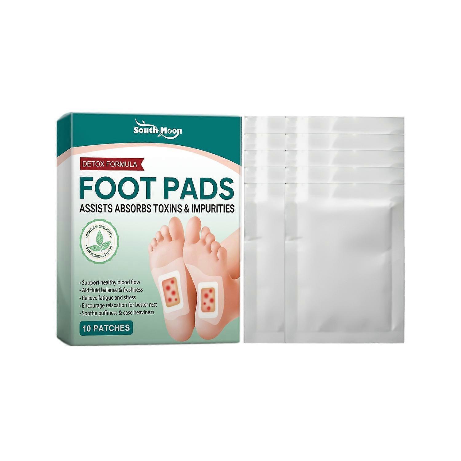 1-6pcs SOUTH MOON 10PCS/Pack Fußpflege Patches Ingwer Minze beruhigende Fuß Pads verbessern die Durchblutung Re