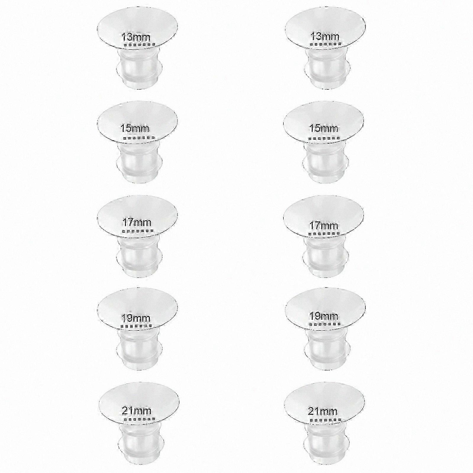 10-Pack Flange Inserts, 13-21mm, Compatible with Wearable Breast Pump Cups