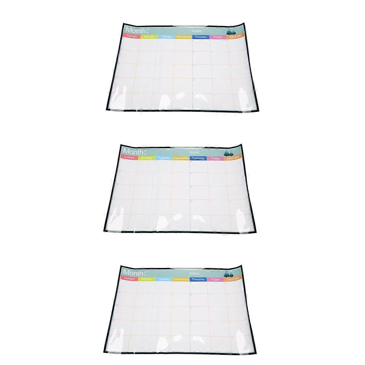 3X Erasable Magnetic Whiteboard Dry Erase Board Magnets Fridge Refrigerator To-Do List Monthly