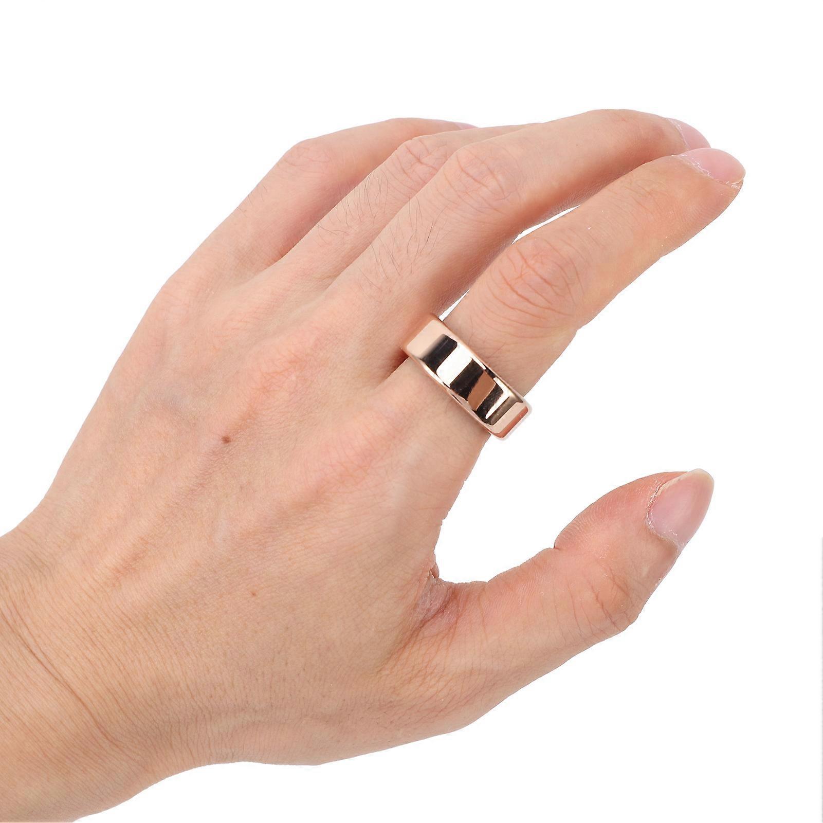 Smart Ring Health Tracker Size 8 Gold Wireless 20mAh Battery