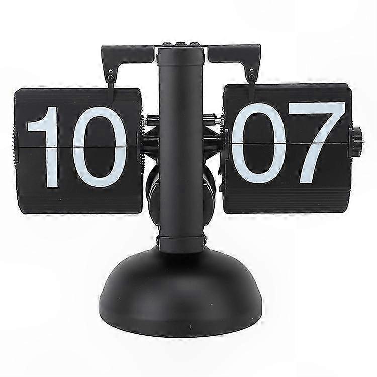 Vintage Mechanical Flip Clock for Living Room Decoration Automatic Table Clock with Retro Design