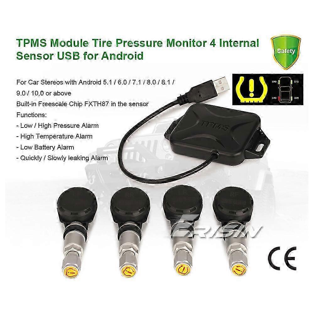 Erisin ES342 433.92MHz TPMS Box Tire Pressure Monitor Android 5.1 A...