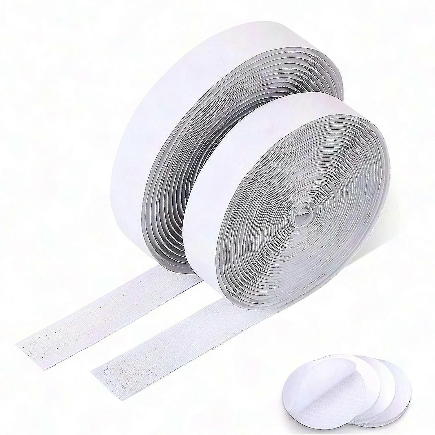 Strong Adhesive Hook and Loop Tape 5M - Heavy Duty Self-Adhesive Scratch Tape for Photo Frames, Insta & More