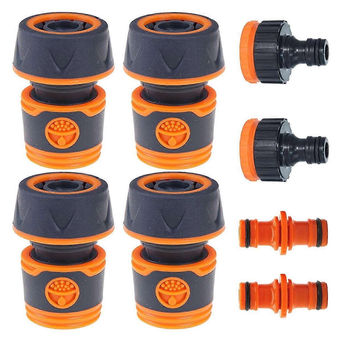 8PCS Hose Connector 3/4 Inch, Premium Set, Coupling and Garden Hose Connection High-Quality Hose Coupling for Garden