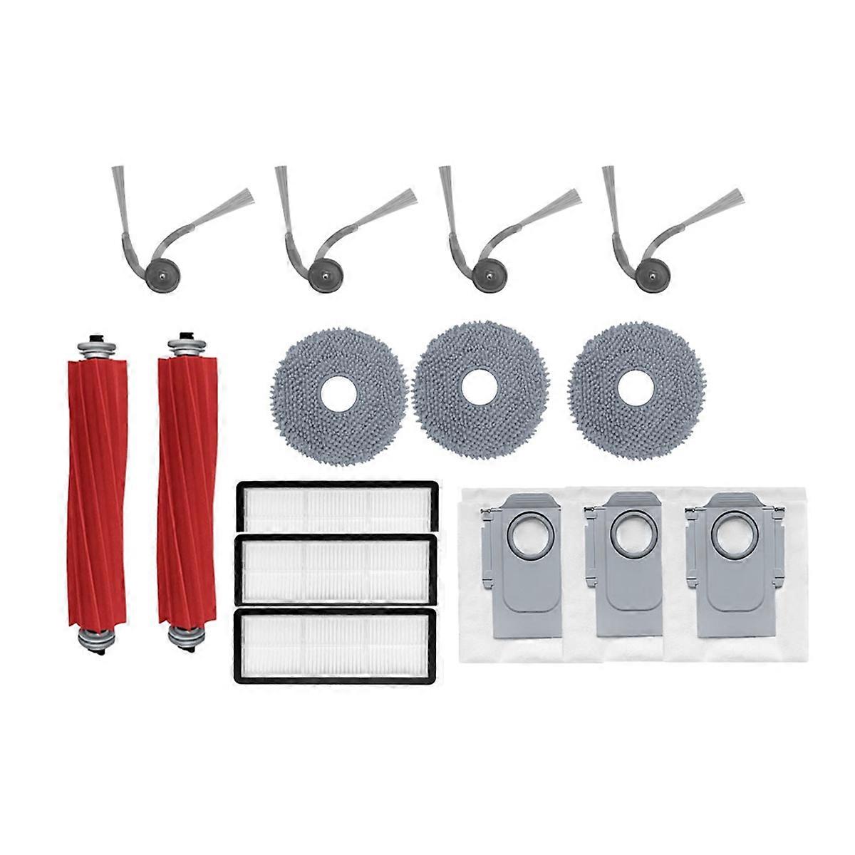 15PCS Vacuum Cleaner Accessories for 35A/QR 798 Main Brush Dust Bag Side Brush HEPA Filter Mop Cloth