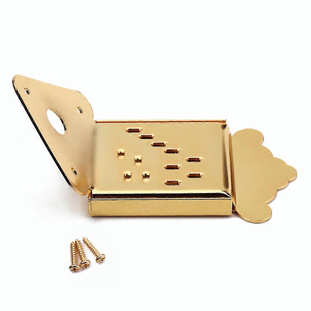 Decorative Mandolin Tailpiece Gold String Holder For Musical Performance 4.75 * 4.25 * 0.8cm 1Pack
