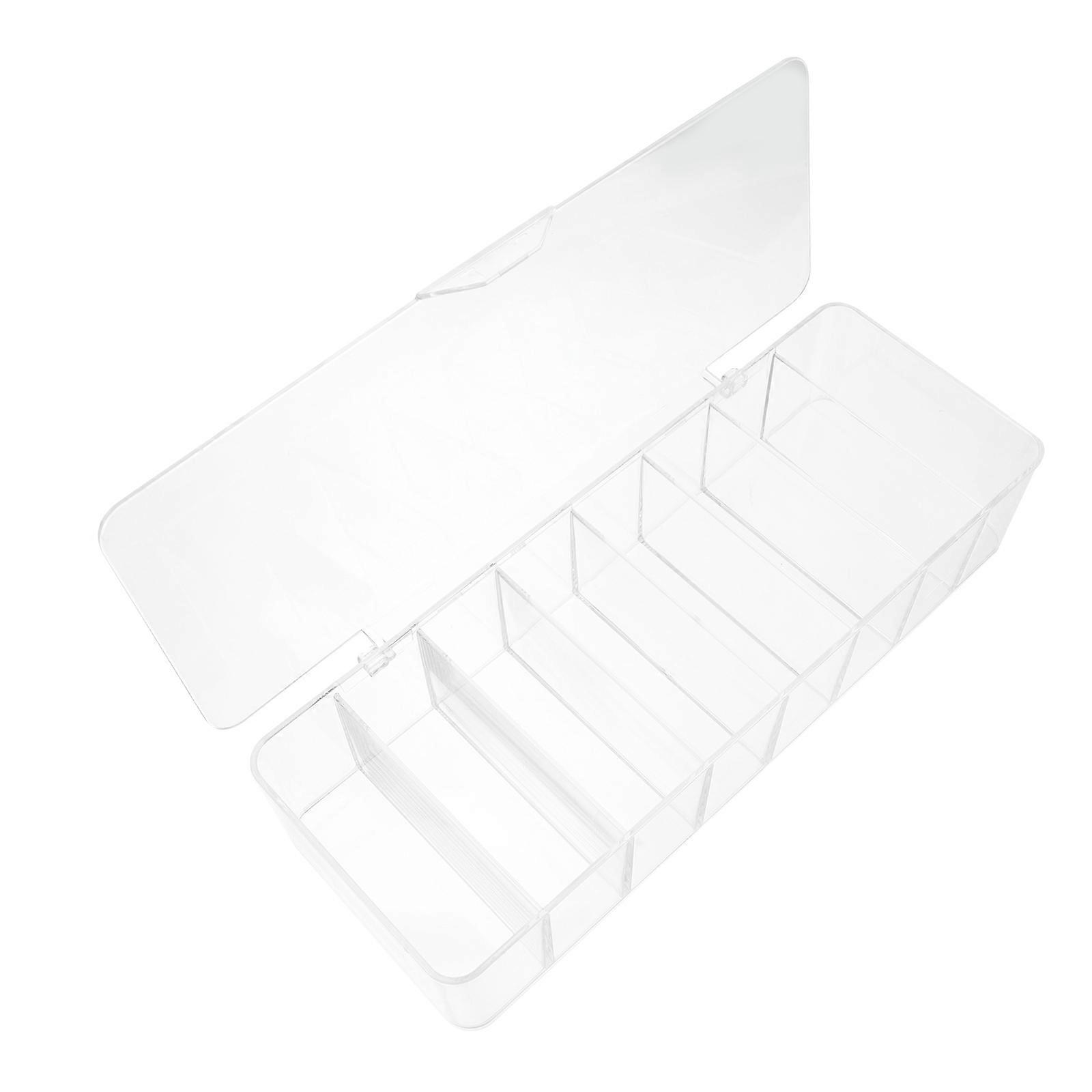 White Plastic Cable Management Box for Desk Use with Separate Compartments and Belts