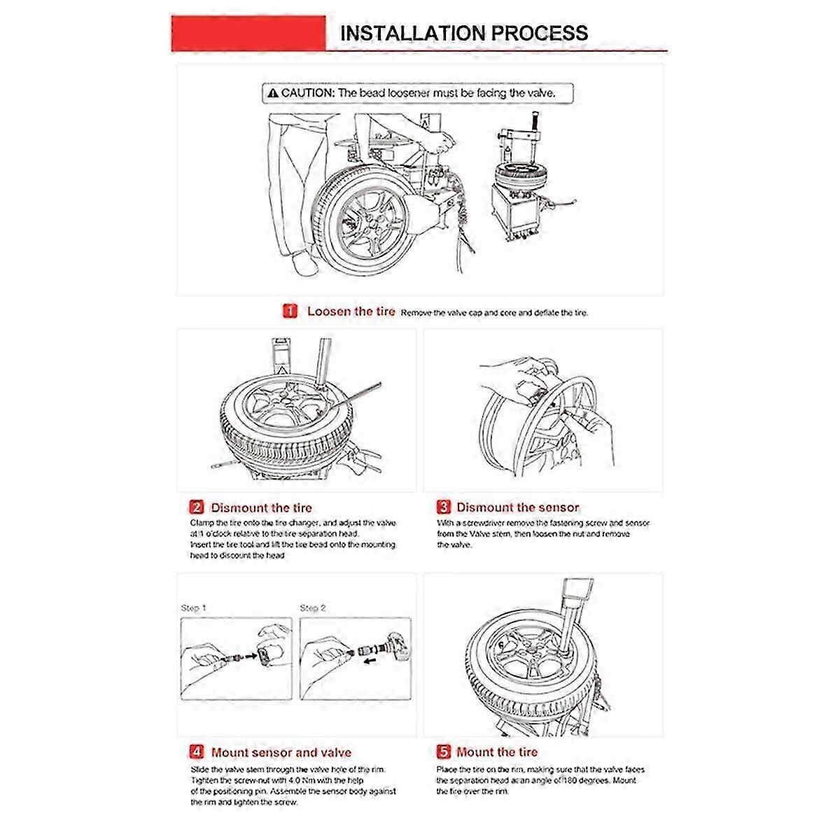 Programmierbarer MX-Sensor, 10er-Pack für TS408, TS508, ITS600 433 MHz und 315 MHz Dual-Frequenz-Reifendrucküberwachungssystem