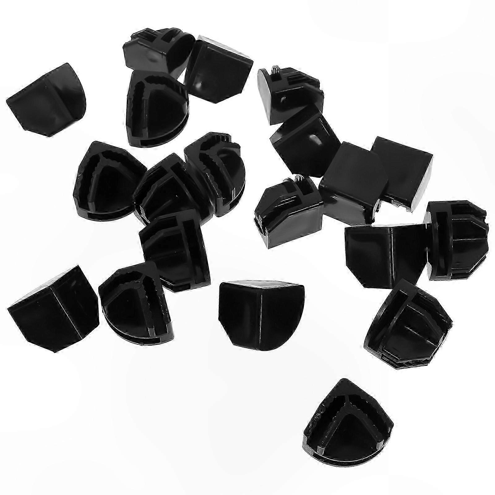 Black Cube Connectors for Stackable Shelves Wardrobe Organization 20 Pieces