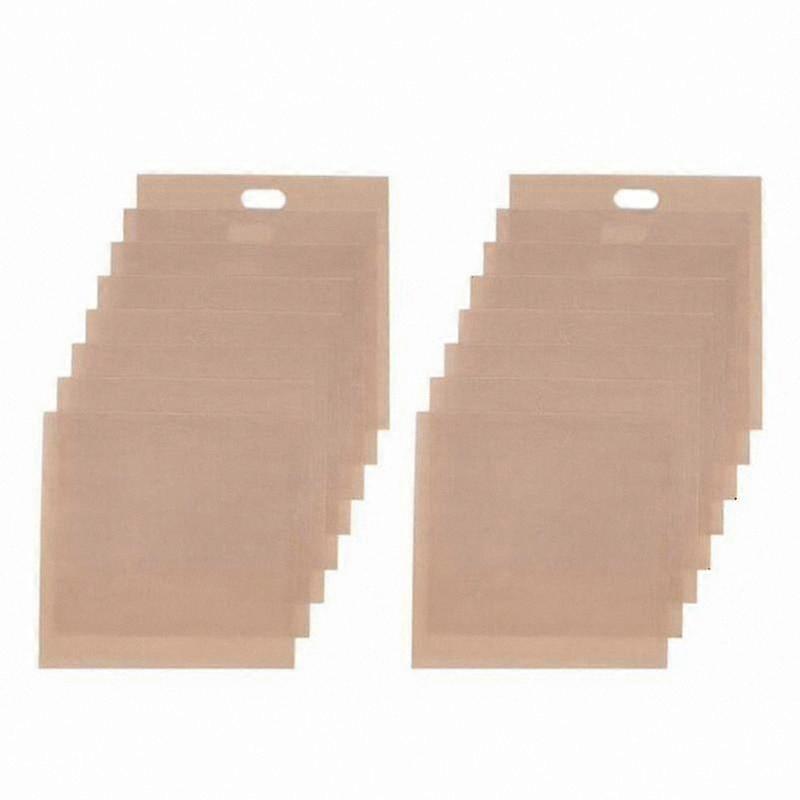 Non-Stick Reusable Toaster Bags for Bread and Sandwiches, 12 Pack, 17x19cm, Durable Baking and Heating Solution