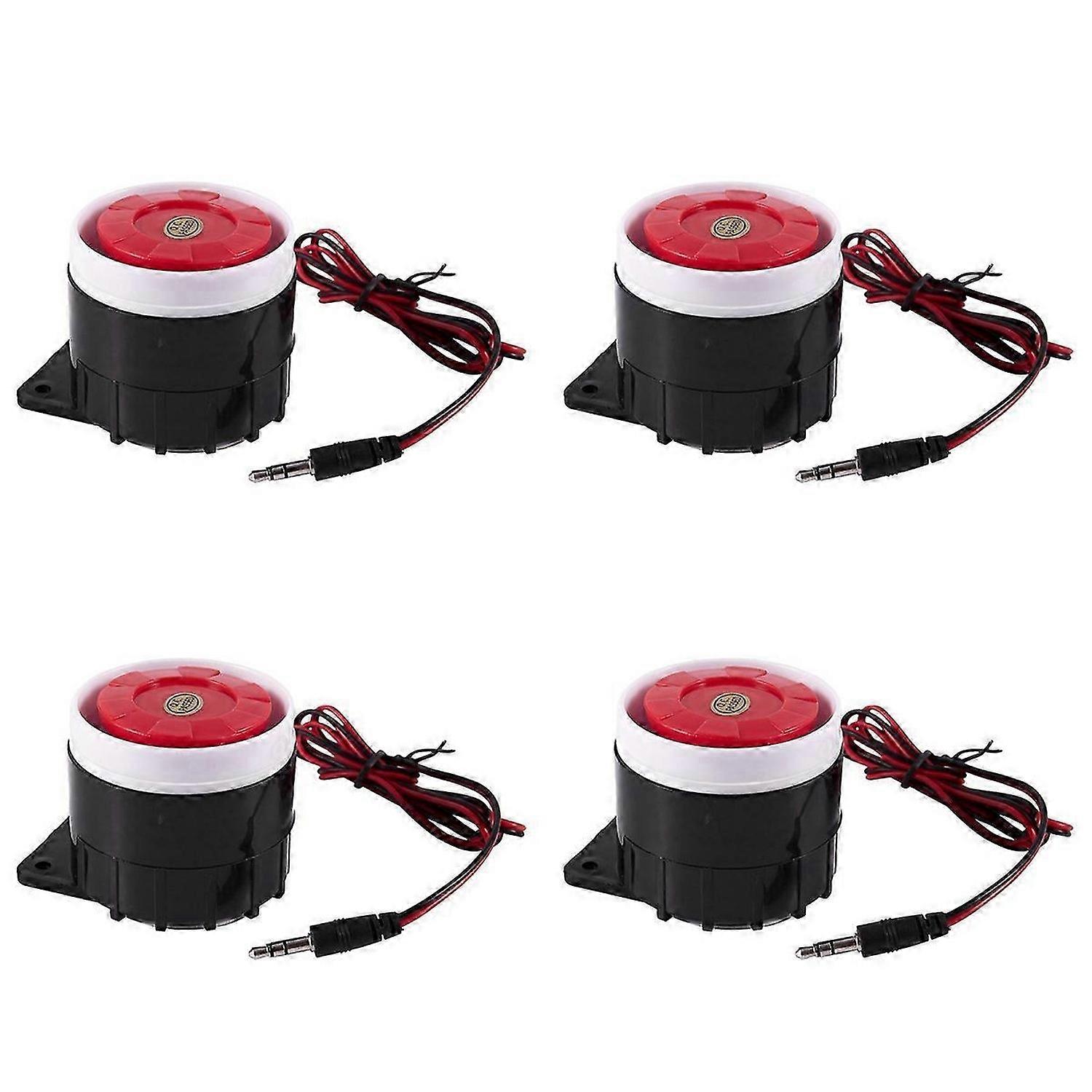 Continuous Sound Decibel Piezo Buzzer DC 12V 120db Black+Red