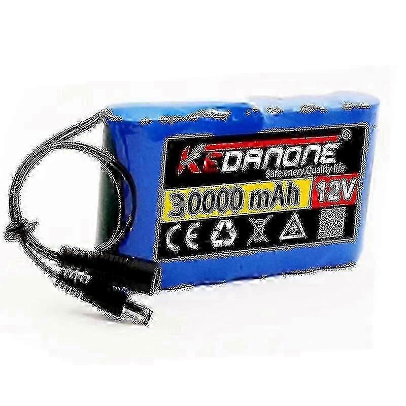 New Portable Super 12v 30000mah Rechargeable Lithium Ion Battery Pack Capacity Dc 12.6v 30ah Cctv Camera Monitor + Chargerue - Kej