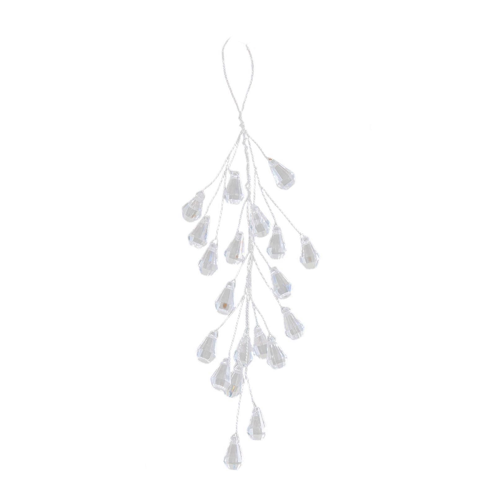 Splintsikker akryl snøfnuggpynt krystallisdråper hengende dekorasjon til bryllupsjuledekorasjon flerfarget