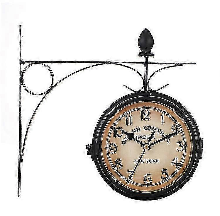 Double-sided Wall Clock - Station Clock Garden Clock zxin 2025