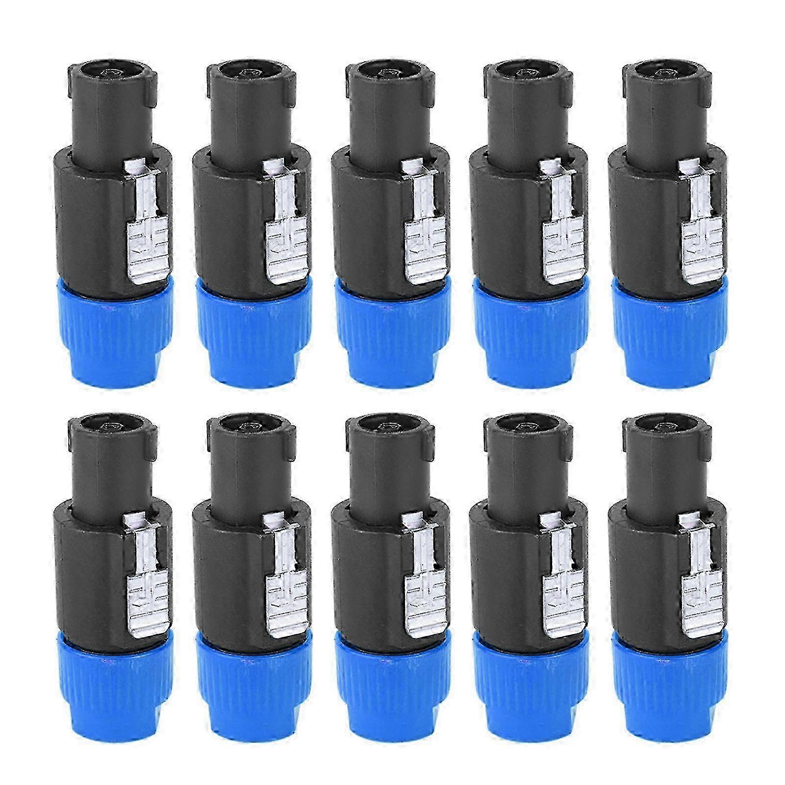 10PCS C NL4FC o Speaker Connector Waterproof 4 Pin Speakon Plug Cable Connector(Blue ) 2025