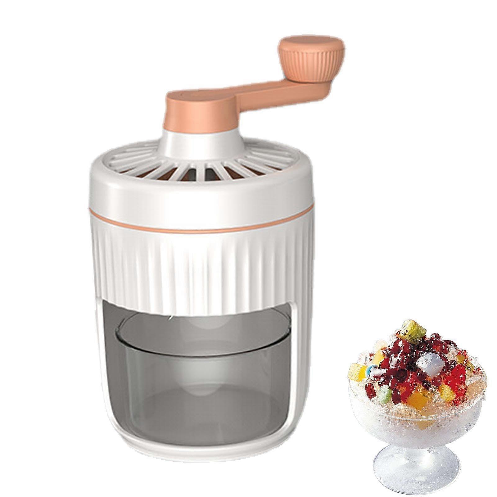 Manual Ice Crushers Portable Manual Ice Shaver Snow Cone Machine Hand Crank For Outdoors And Home Drinks
