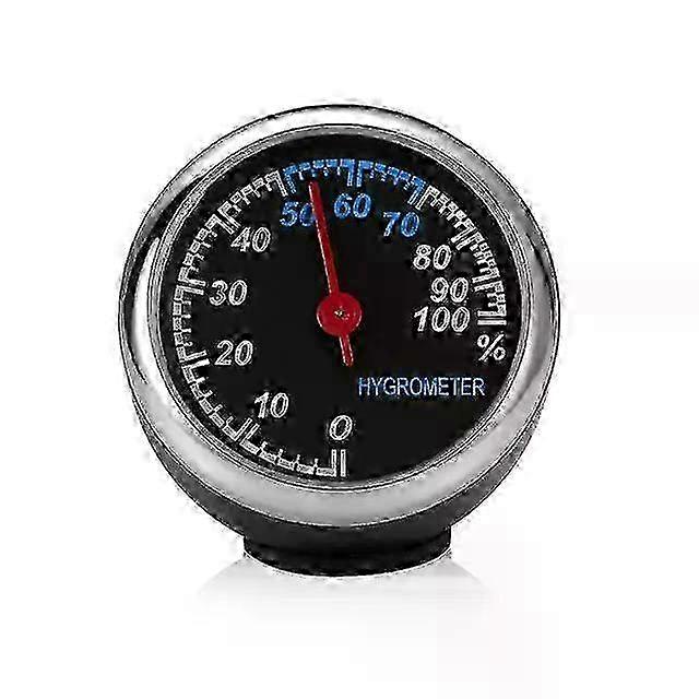 45mm Car Thermometer & Hygrometer - Round ABS Gauge with Quartz Clock for Auto & Home (-20°C to 70°C)