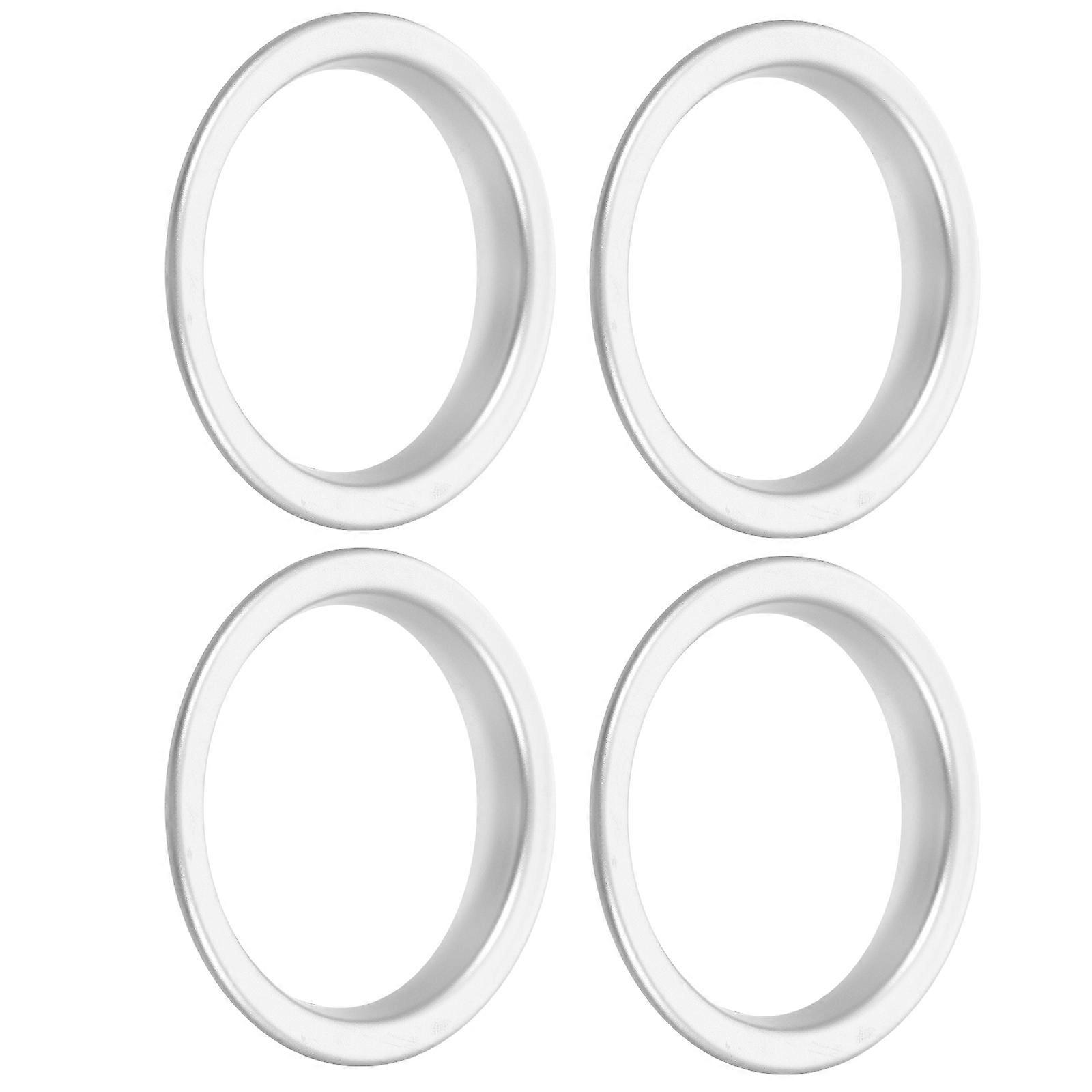 Air Vent Trim Silver Ring Decorations for Car Interior 4Pcs Set